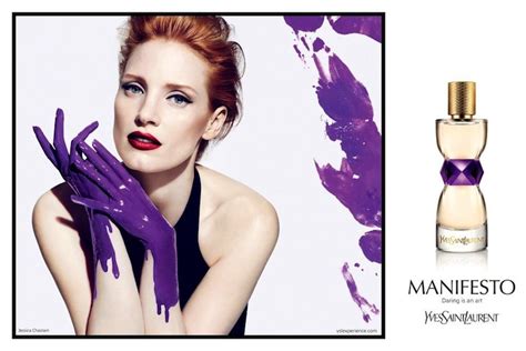 ysl purfume jessica chastain|Actress Jessica Chastain Face Of YSL Manifesto Fragrance.